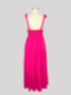 Vestido Midi Crepe Pink Animale Costas