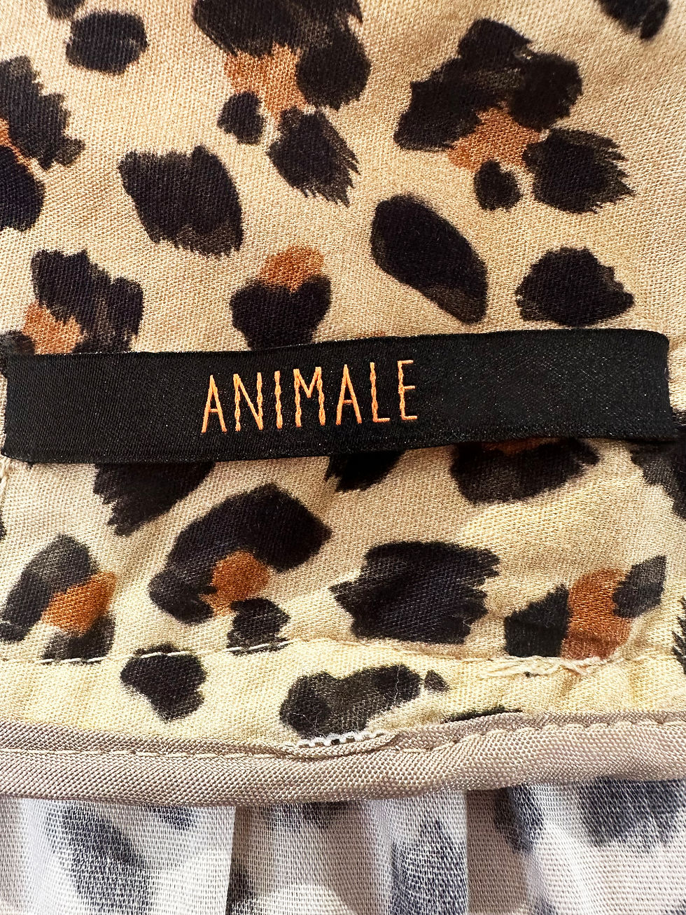 Miniatura: Saia Midi Soltinha Oncinha Animale Etiqueta