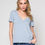 Miniatura: Blusa Basic Decote V Azul Gelo Le Lis Blanc