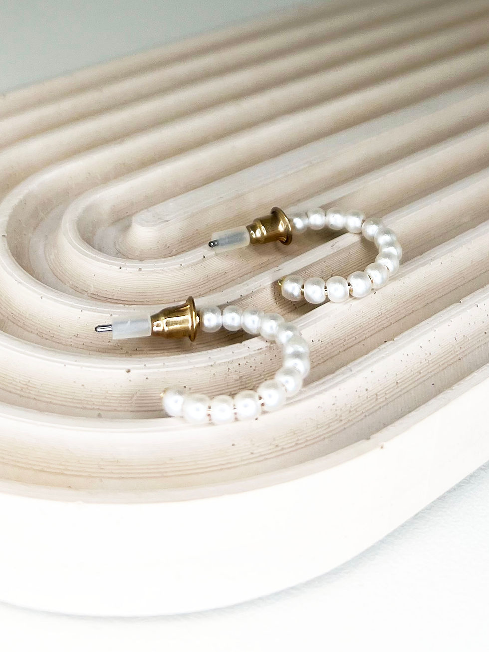 Miniatura: Brincos Argolas Pérolas Delicadas H&M