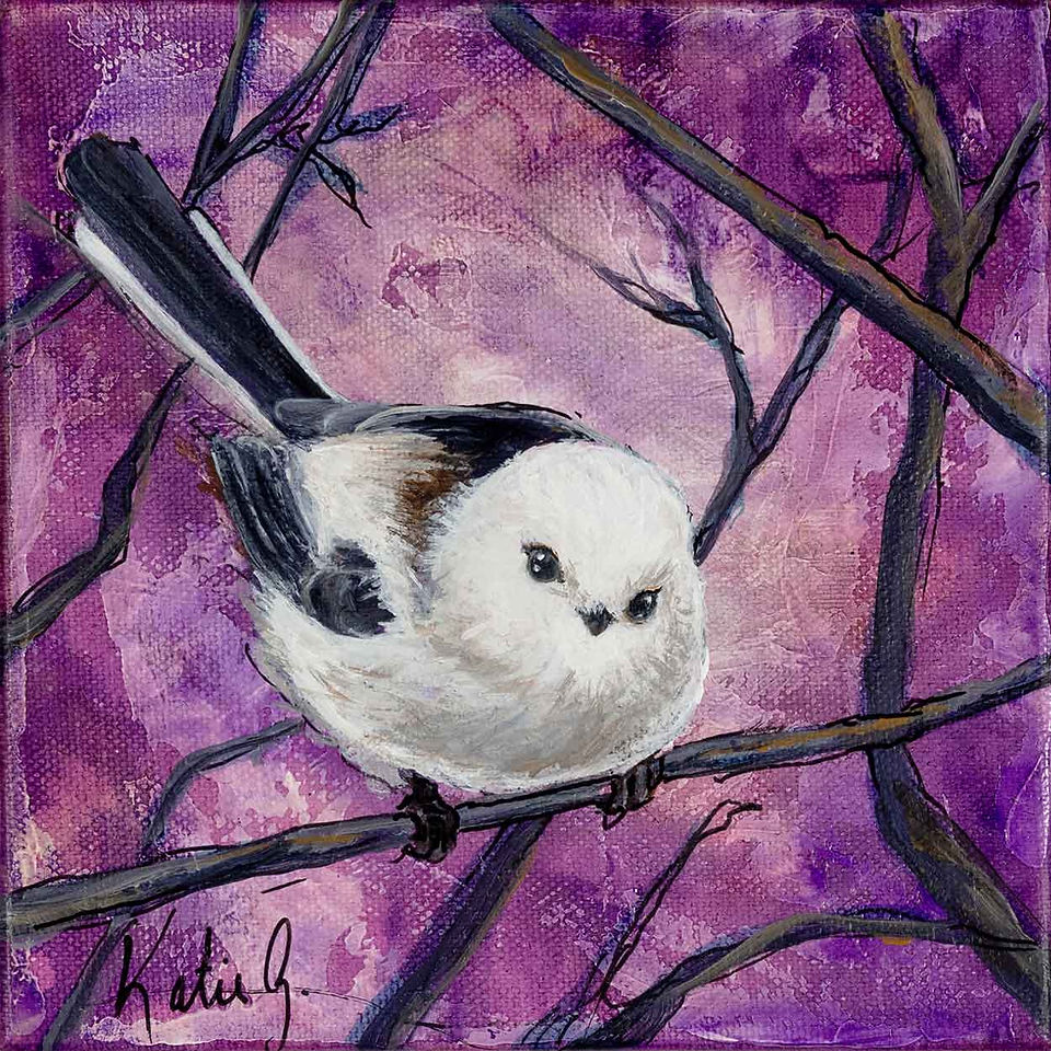 'Oh, Hi!' - 6 x 6 acrylic on cradled wood