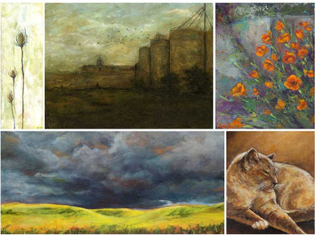 Collage of Katie P Garner's work available March 12 - April 10th at the JACC