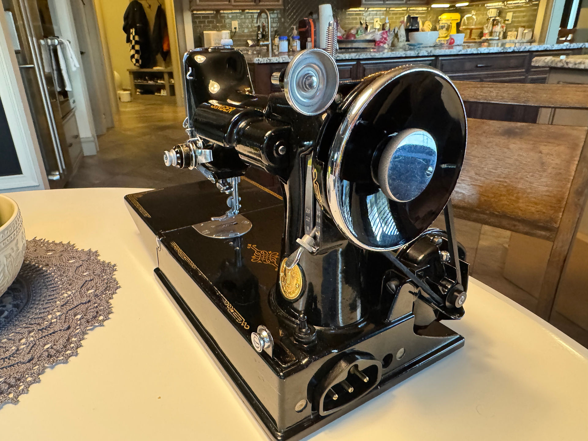Back view of machine after