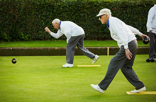Playing Lawn Bowls