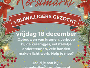Kerstmarkt vrijwilligers gezocht!