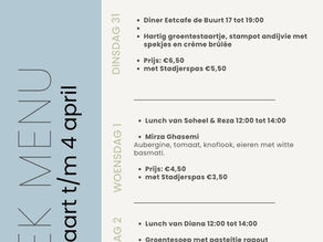 Nieuwe week een nieuw menu