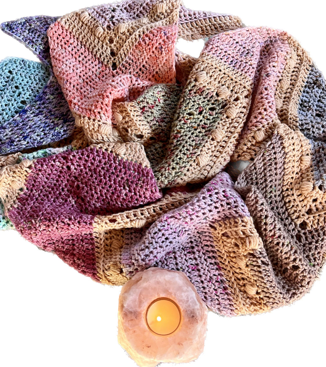 FREE Yarn Candy Scarf Crocheting Pattern