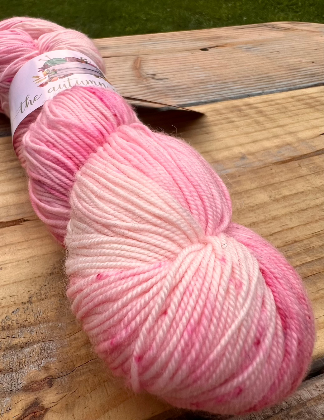 Hand-Dyed Wool Sock Yarn PINK SPECKLES