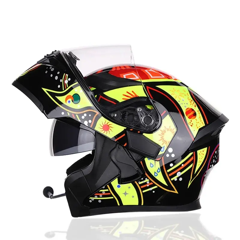 Thumbnail: Factory Four Seasons Casco De Motocicleta Flip Up Motorcycle Helmet