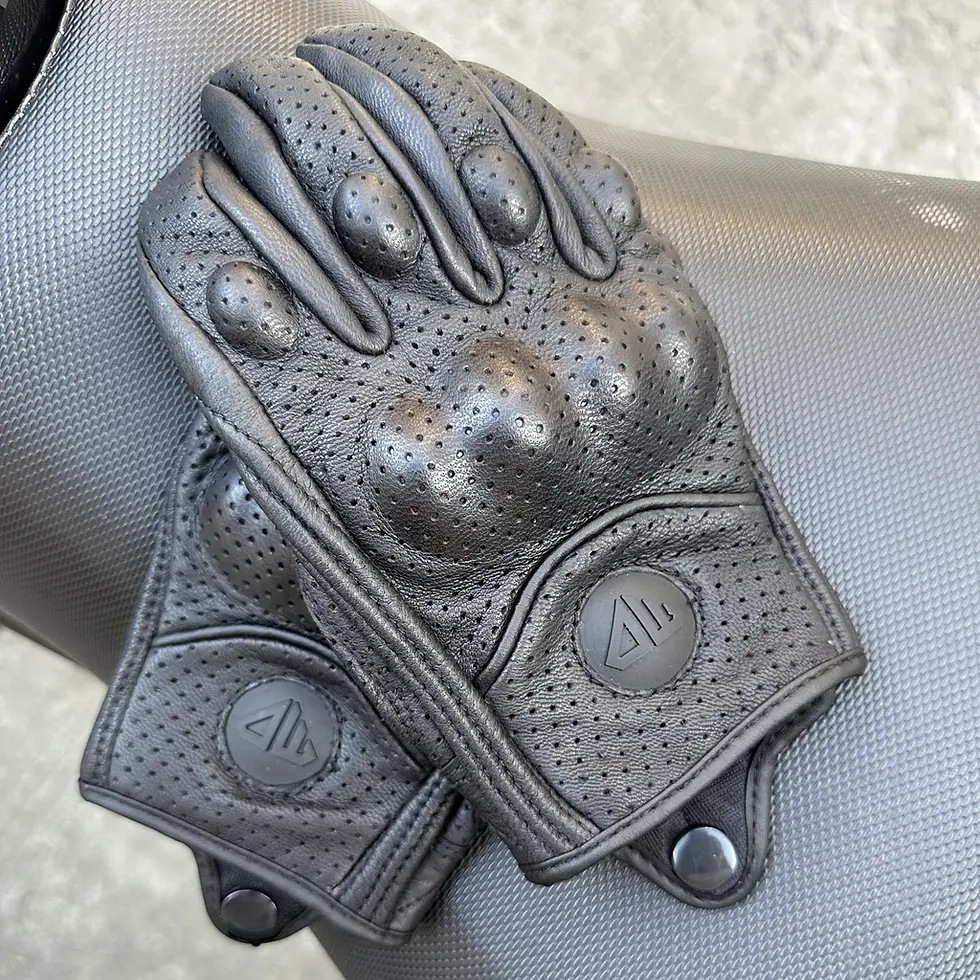 Thumbnail: Leather Motorcycle Gloves Men Women