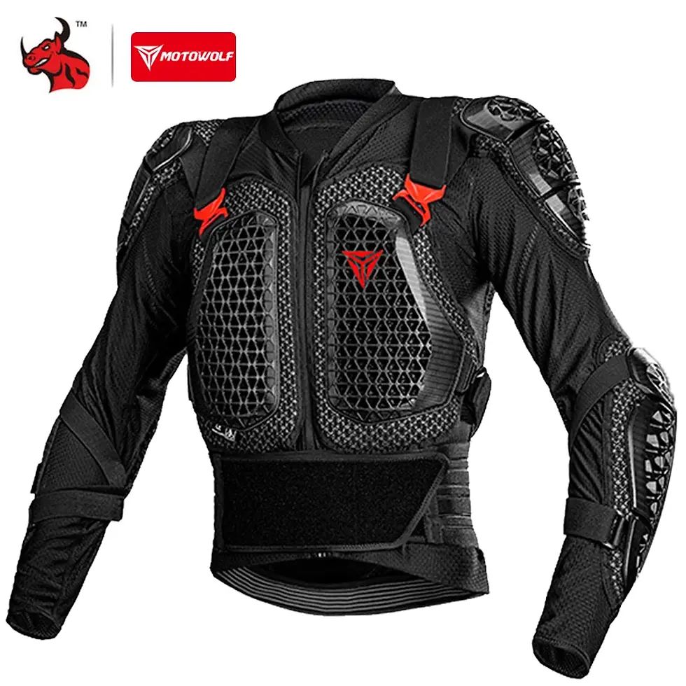 Thumbnail: Protective Chest & Back Padded Motorbike Jacket Pants CE Certified