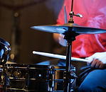 Drum Set and Percussion Student Taking Lessons