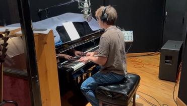 Andrew France in the studio for Better Off Gone at Cue Recording Studios