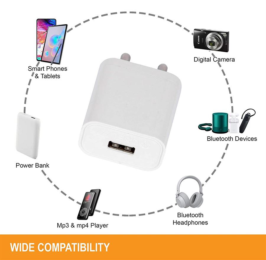 Thumbnail: 15W Micro USB Mobile Charger | USB Cable Included | Compact Charger (MOQ)