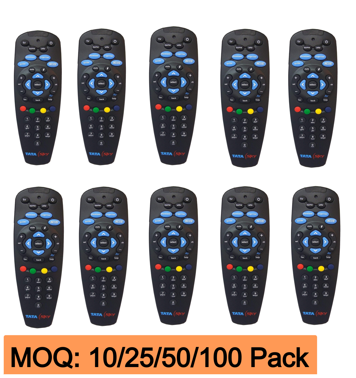 Tata Sky Remote Compatible with HD SD Tata Sky Set Top Box | TV Remote (MOQ)