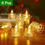 Thumbnail: (6 Pcs) LED Tea Light Crystal Candles (2" ) - Battery Flameless Decorative Light