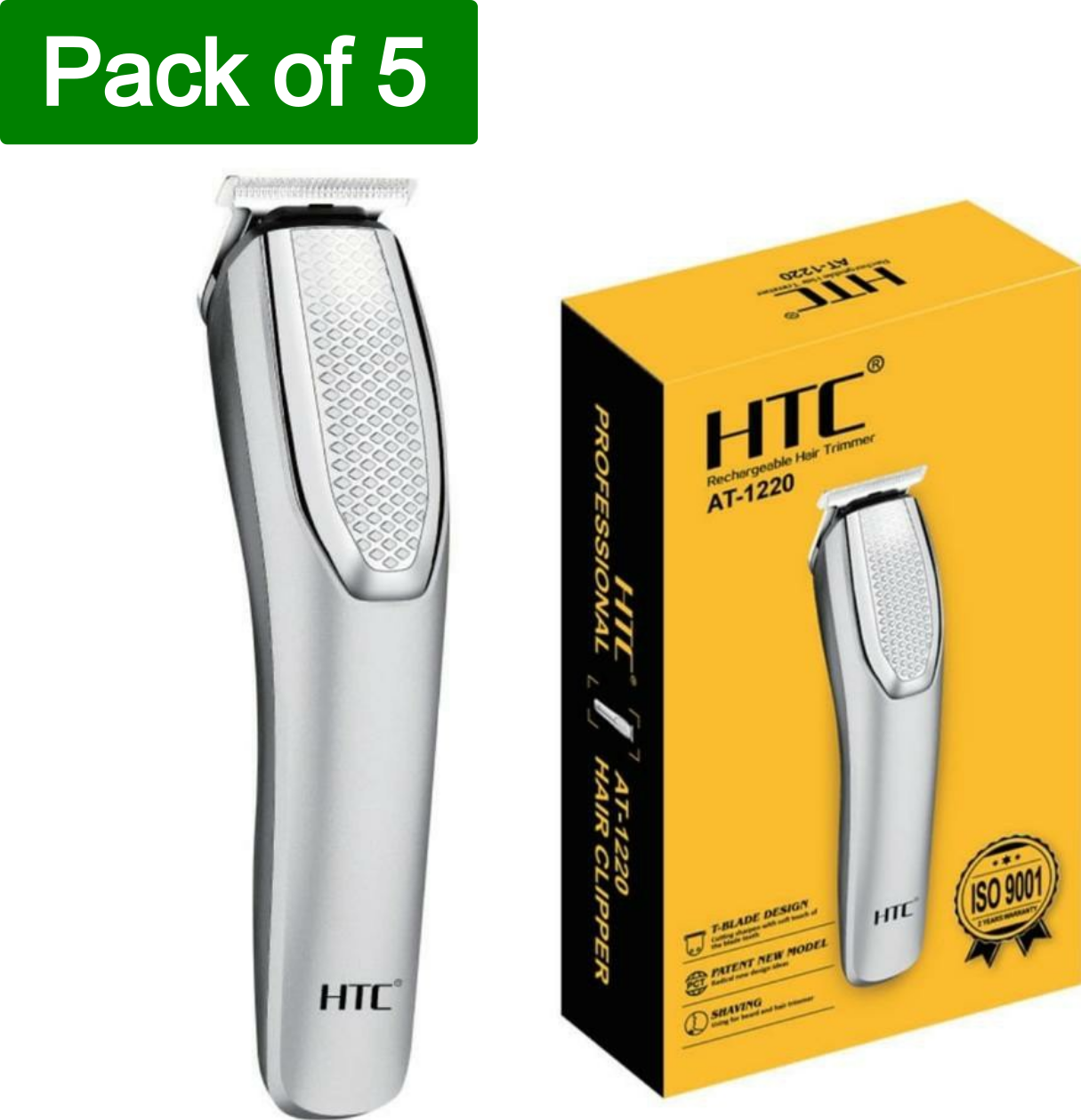 (5 Pack) AT1220 Professional Trimmer For Men, Body Trimmer For Grooming