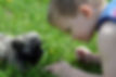 Michael enjoying puppy time
