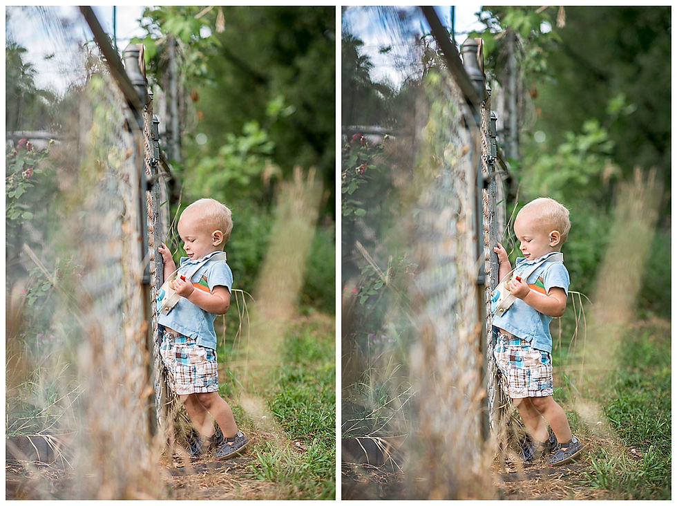 Toddler playing with fake camera