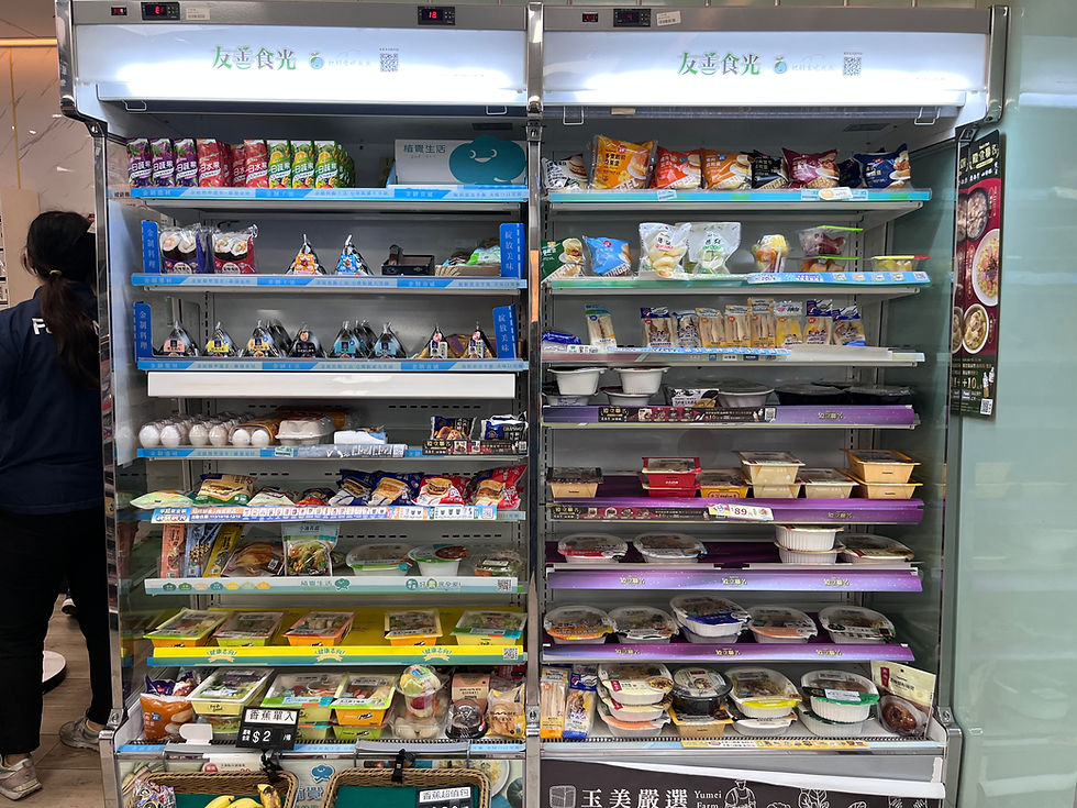 Featured image: A standard meal section at Taiwanese convenience stores