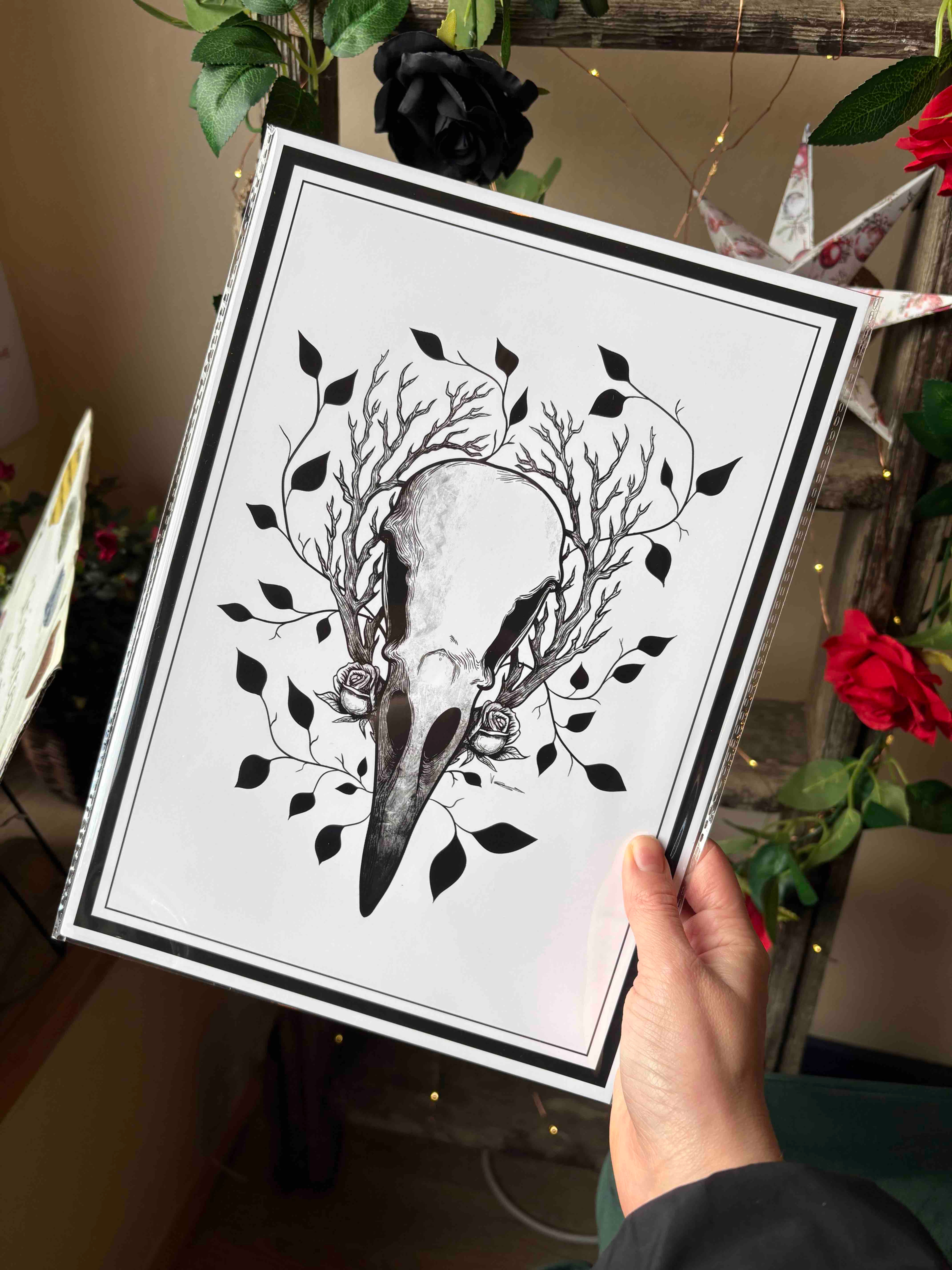 Raven Skull Print