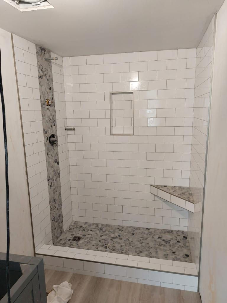 Happy customer after kitchen remodel