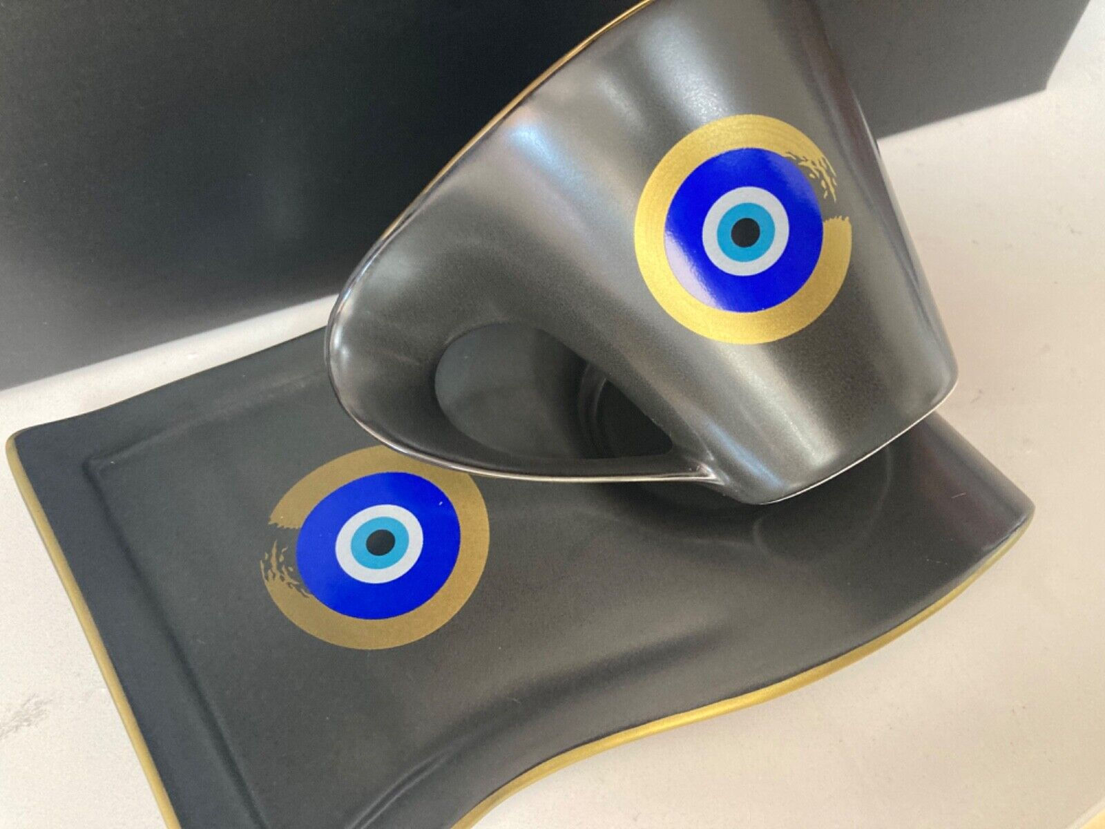 Coffee cup Individual or Set - 24 carat gold Matt Black starting from