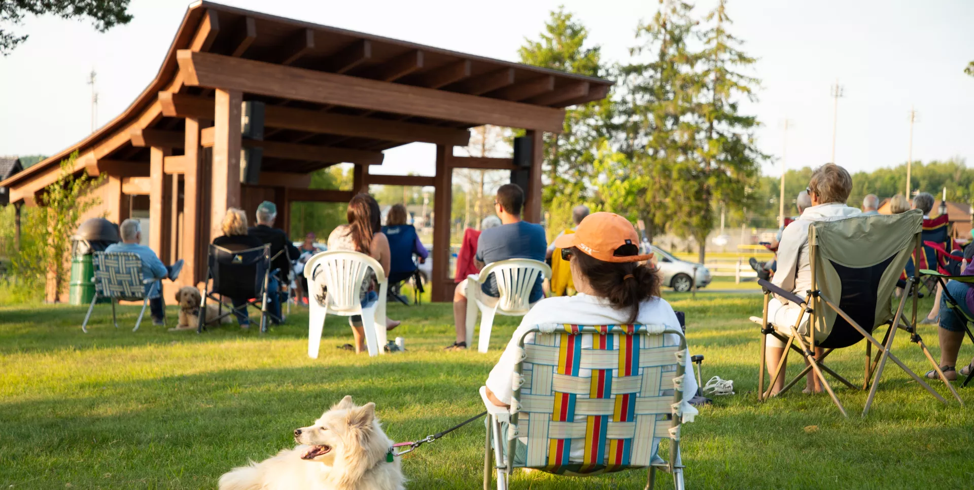 Larry Ham/Paul Meyers Quartet at the Summer Sunset Series, held at the Sunset Stage in Flanders Park, Tupper Lake