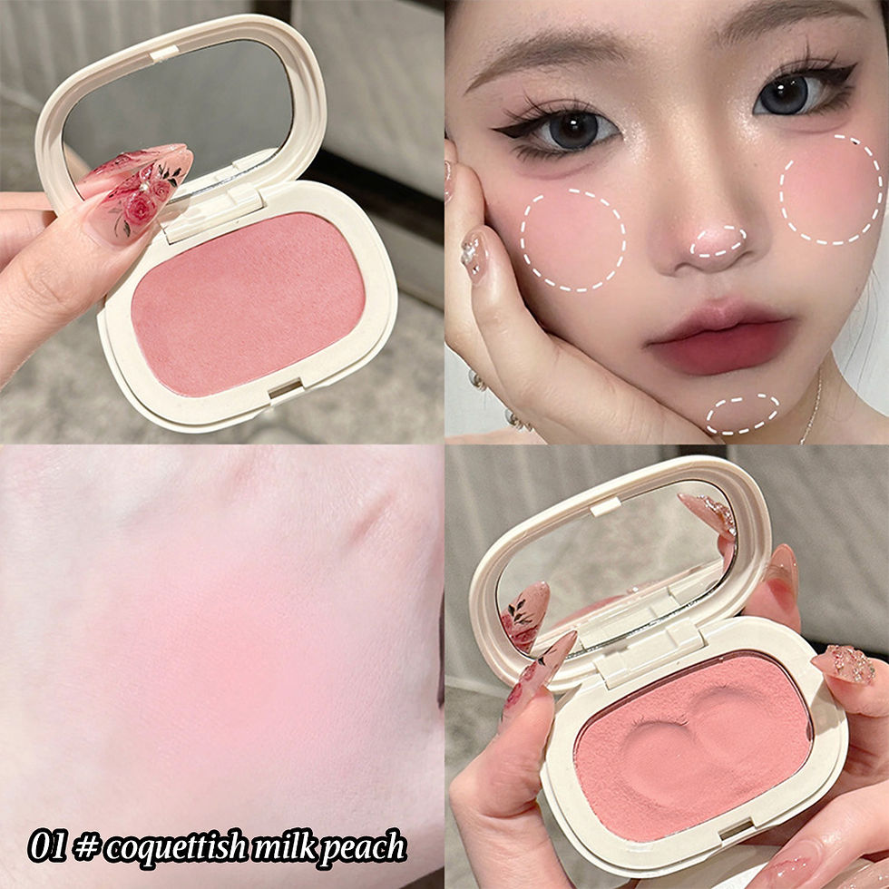 Thumbnail: Silky Glow Blush — High-Pigment Powder Blush, Natural Flush Finish
