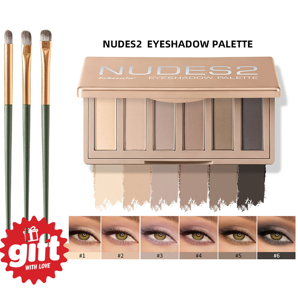 Thumbnail: Lakerain Nude Matte Palette — 6-Shade Waterproof Eyeshadow for Everyday Glam