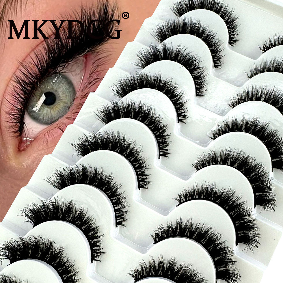 Thumbnail: MKYDCG 3D Faux Mink Lash Set — 10 Pairs Fluffy Wispy Full Strip Lashes