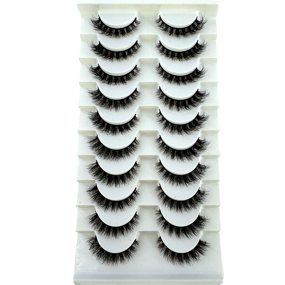 Thumbnail: MKYDCG 3D Faux Mink Lash Set — 10 Pairs Fluffy Wispy Full Strip Lashes