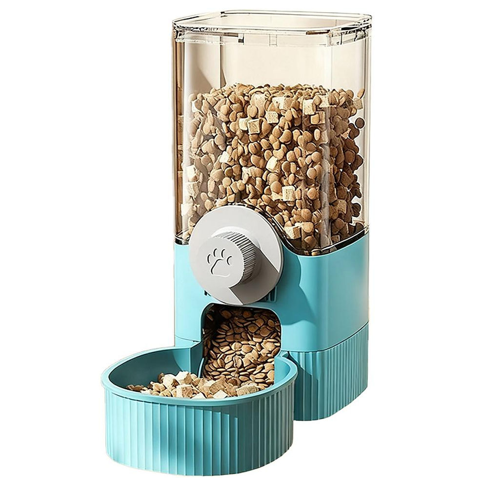 Thumbnail: Automatic Cat Feeder Hanging Cage Small Pet Food Bowl Water Bottle Dispenser 1.2