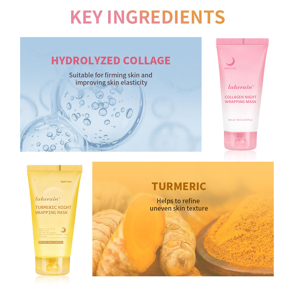 Thumbnail: Turmeric & Collagen Overnight Glow Mask Duo — Deep Hydration Night Treatment Set