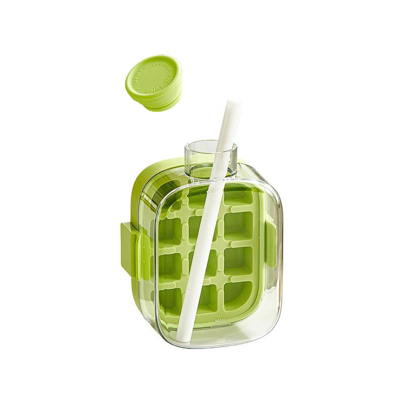 Thumbnail: Ice cube trays with lids and straws, easy to unmold.