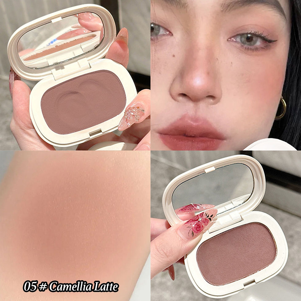Thumbnail: Silky Glow Blush — High-Pigment Powder Blush, Natural Flush Finish