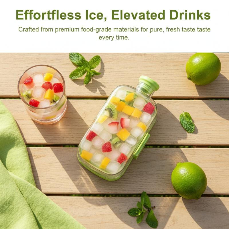 Thumbnail: Ice cube trays with lids and straws, easy to unmold.