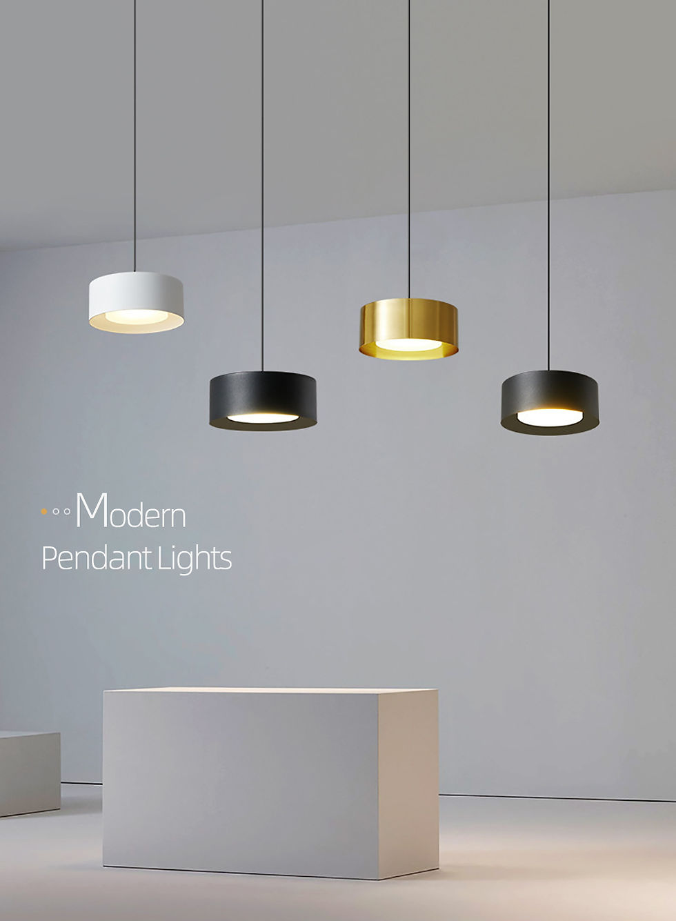 Thumbnail: Modern LED pendant lights.