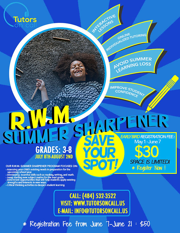 R.W.M. Summer Sharpener Program (young g