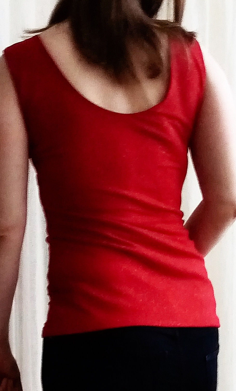 Thumbnail: Round neck, comfortable t-shirt with shimmer mesh