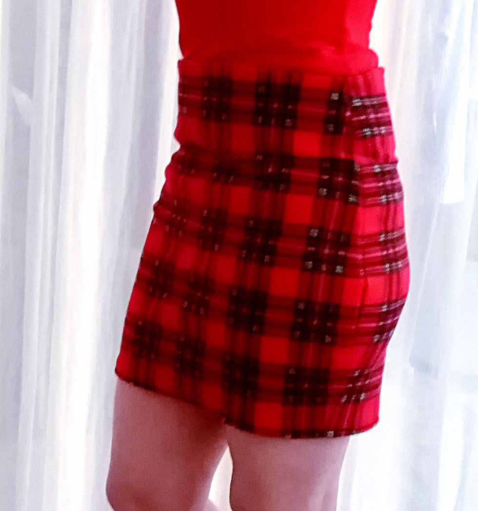 Thumbnail: Pretty Disturbia punk grunge handmade wrap over purple tartan mini skirt,