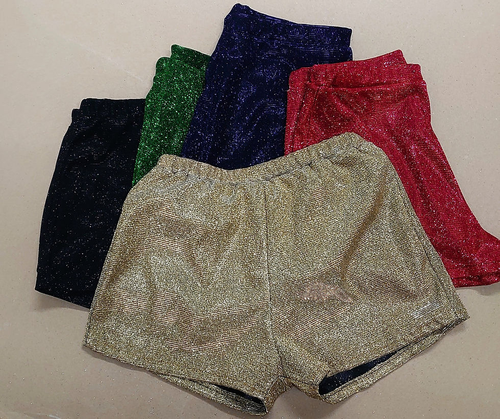 Thumbnail: Elastic Metallic Glitter short sexy for parties