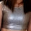 Thumbnail: Backless Metallic Silver or Gold Crop Top