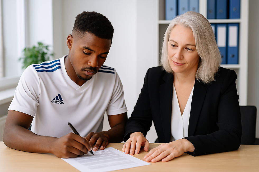 L'avocat mandataire sportif aide le sportif à négocier son contrat avec le club.