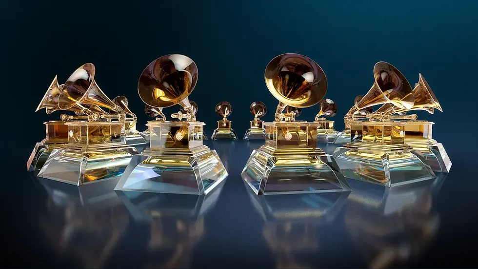 O gramofone de ouro é entregue aos artistas do mundo da música no Grammy • Cortesia da Recording Academy
