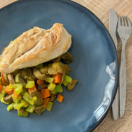 ÉMINCÉ DE BLANC DE POULET AUX 3C