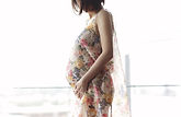 Femme enceinte robe florale