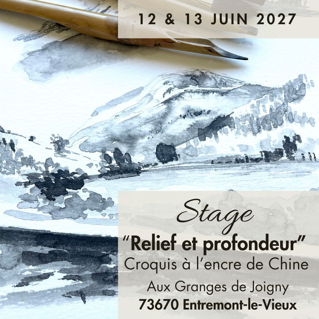 Croquis de paysage à l’encre de Chine