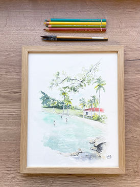 Commande personnalisée d'une illustration de voyage et souvenir