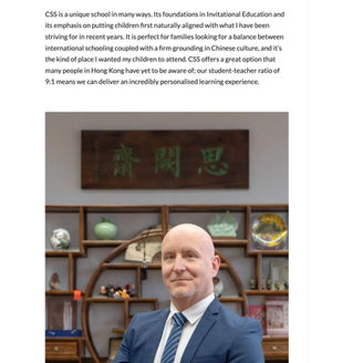 Interview with Principal Hindes by HK Living